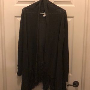 Brown, BCBG, wrap sweater